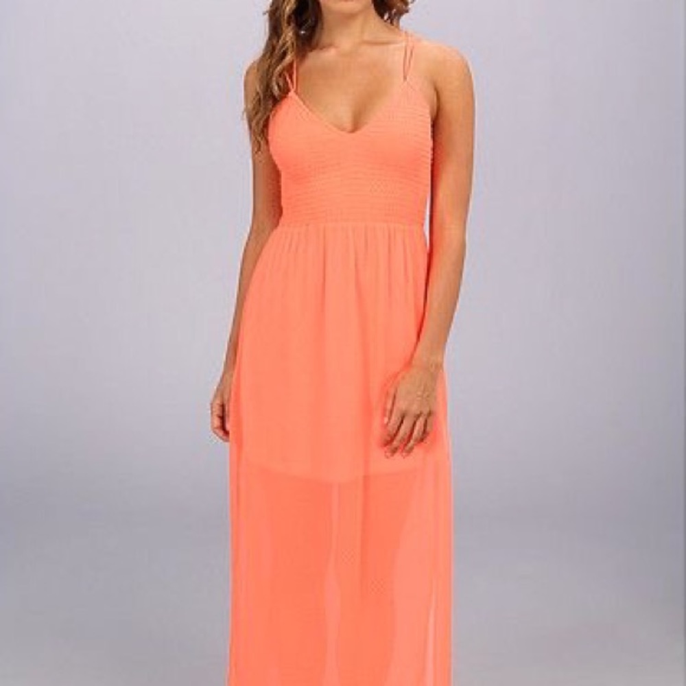 🍑 Dolce Vita Calle Maxi Dress Neon Coral